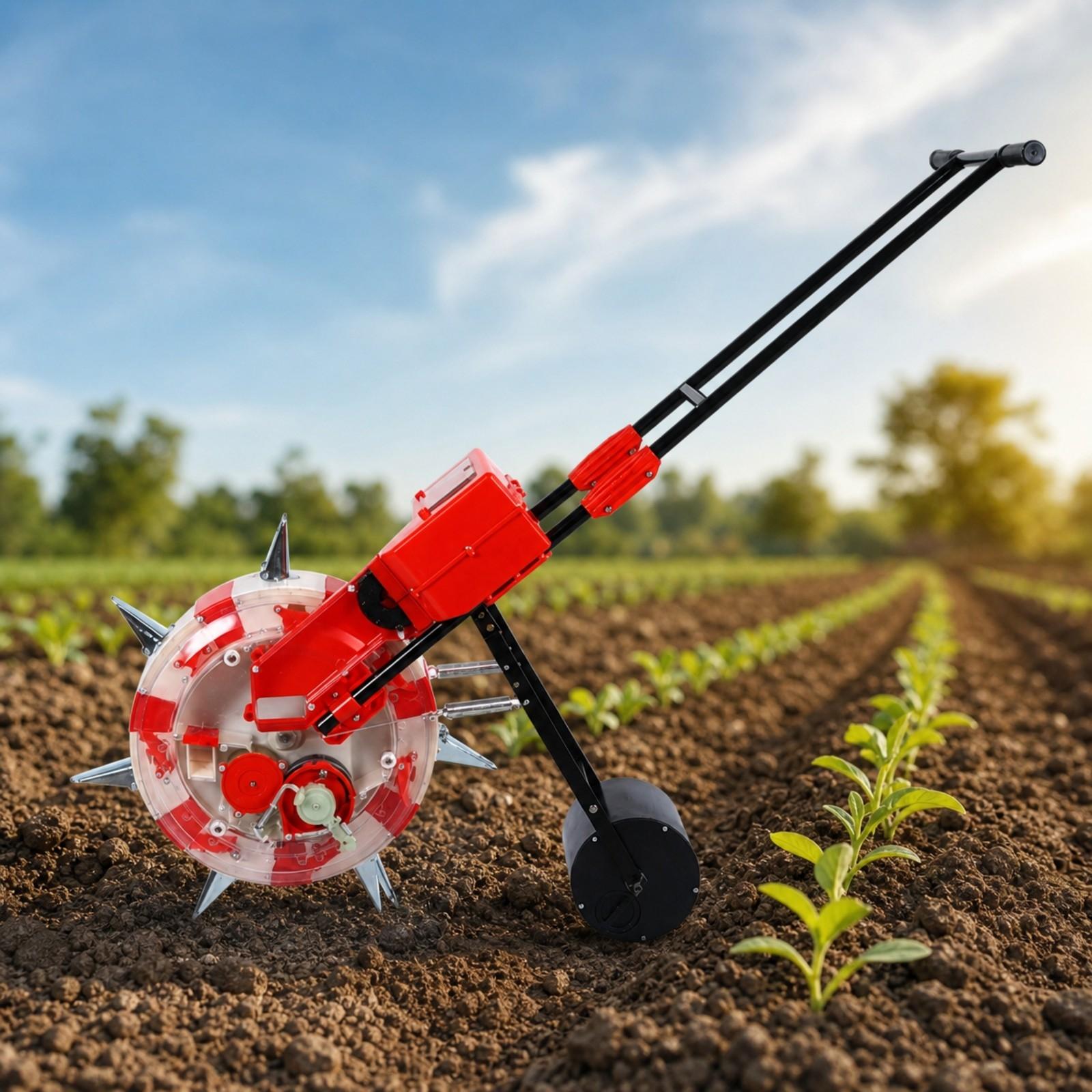Manual Seeder Hand - Saatgutpflanzgerät, Handschub-Sämaschine für Garten, Mais, Gemüse,