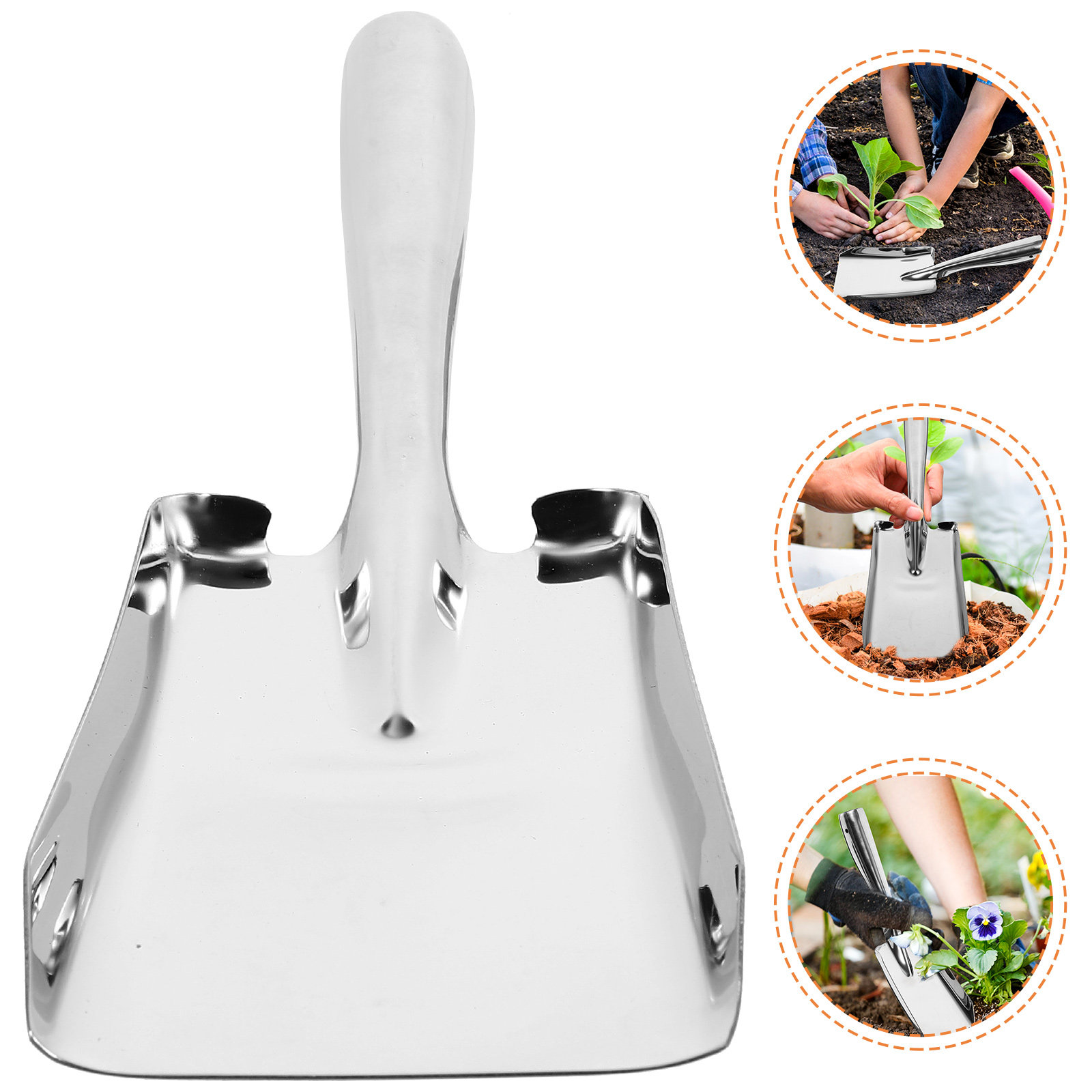 Vegetable Transplanter - Verstärkte Edelstahlschaufel Multifunktionales Gartenwerkzeug zum Umtopfen,